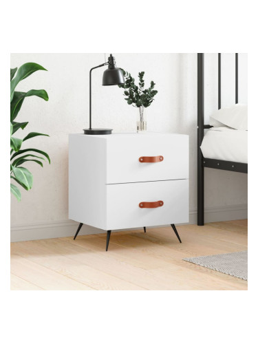 Sonata H Нощно шкафче, бяло, 40x35x47,5 см, инженерно дърво