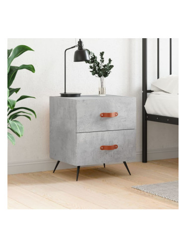 Sonata H Нощно шкафче, бетонно сиво, 40x35x47,5 см, инженерно дърво