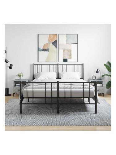 Sonata H Нощни шкафчета 2 бр бетонно сиво 40x35x47,5 см инженерно дърво