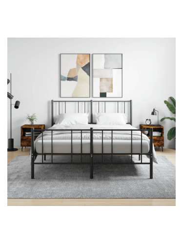 Sonata H Нощни шкафчета 2 бр опушен дъб 40x35x47,5 см инженерно дърво