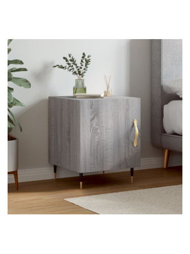 Sonata H Нощно шкафче, сив сонома, 40x40x50 см, инженерно дърво