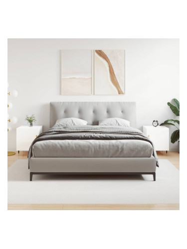 Sonata H Нощни шкафчета 2 бр бял гланц 40x40x50 см инженерно дърво