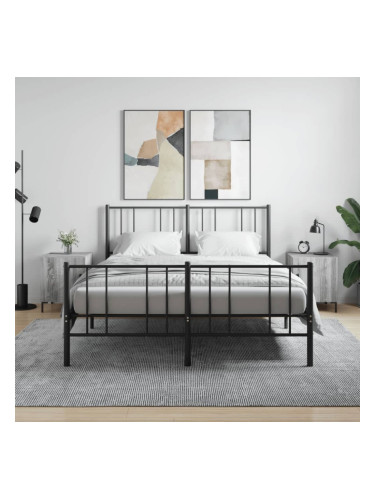 Sonata H Нощни шкафчета, 2 бр, сив сонома, 40x40x50 см, инженерно дърво