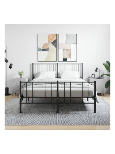 Sonata H Нощни шкафчета 2 бр бетонно сиво 40x40x50 см инженерно дърво