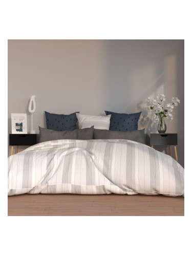 Sonata H Нощни шкафчета, 2 бр, черен гланц, 40x40x56 см, инженерно дърво