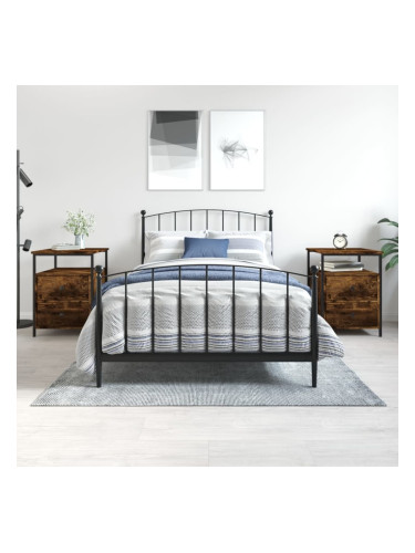 Sonata H Нощни шкафчета 2 бр опушен дъб 44x45x60 см инженерно дърво