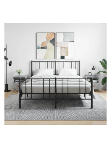 Sonata H Нощни шкафчета 2 бр бетонно сиво 40x35x47,5 см инженерно дърво