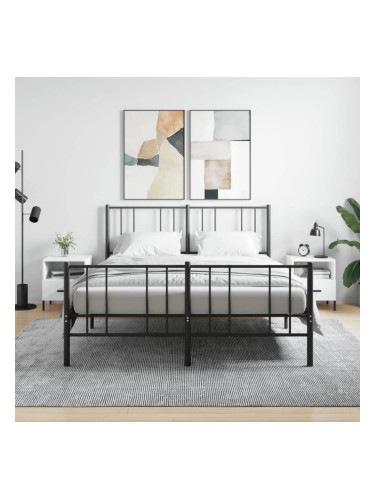 Sonata H Нощни шкафчета, 2 бр, бели, 40x35x47,5 см, инженерно дърво