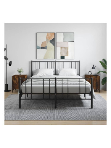 Sonata H Нощни шкафчета 2 бр опушен дъб 40x40x50 см инженерно дърво