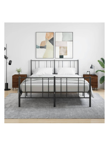 Sonata H Нощни шкафчета 2 бр кафяв дъб 40x35x47,5 см инженерно дърво