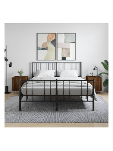 Sonata H Нощни шкафчета, 2 бр, кафяв дъб, 40x40x50 см, инженерно дърво