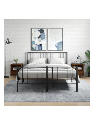 Sonata H Нощни шкафчета 2 бр кафяв дъб 40x35x50 см инженерно дърво