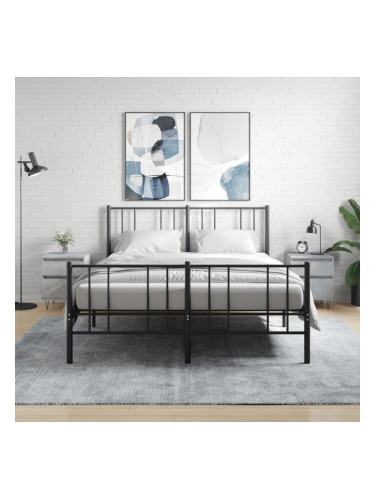 Sonata H Нощни шкафчета 2 бр бетонно сив 40x35x50 см инженерна дървесина