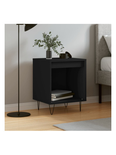 Sonata H Нощно шкафче, черно, 40x35x50 cm инженерно дърво