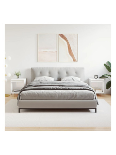 Sonata H Нощни шкафчета, 2 бр, бял гланц, 40x35x50 см, инженерно дърво