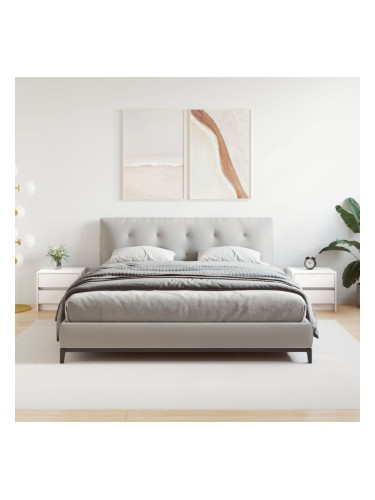 Sonata H Нощни шкафчета, 2 бр, бели, 40x31x35,5 см, борово дърво масив