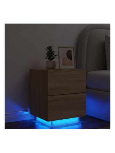 Sonata H Нощно шкафче с LED осветление, дъб сонома, инженерно дърво