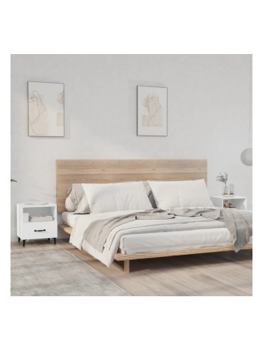 Sonata H Нощни шкафчета, 2 бр, бели, инженерно дърво