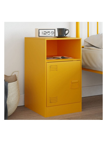 Sonata H Нощно шкафче, горчица жълто, 34,5x39x62 см, стомана