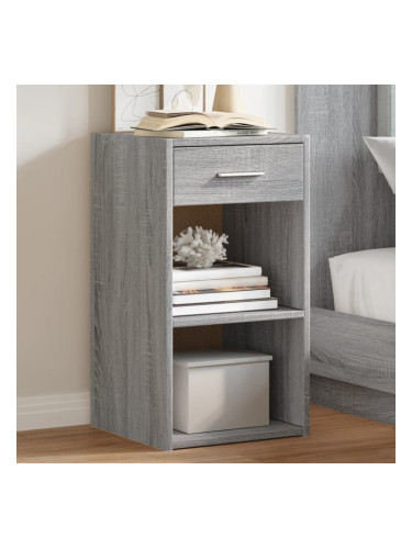 Sonata H Нощно шкафче, сив сонома, 35x34x65 см, инженерно дърво