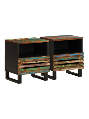 Sonata H Нощни шкафчета 2 бр 40x34x46 см регенерирано дърво масив