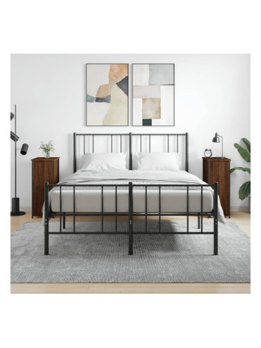 Sonata H Нощни шкафчета, 2 бр, кафяв дъб, 32x42x80 см, инженерно дърво