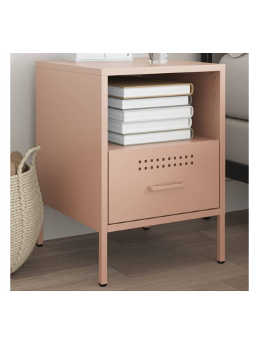 Sonata H Нощно шкафче, розово, 36x39x50,5 см, стомана