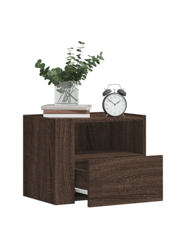 Sonata H Нощно шкафче за стенен монтаж, кафяв дъб, 45x30x35 см