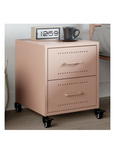 Sonata H Нощно шкафче, розово, 36x39x43,5 см, стомана