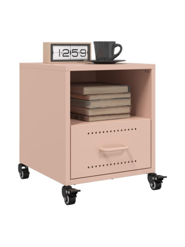 Sonata H Нощни шкафчета, 2 бр, розови, 36x39x43,5 см, стомана