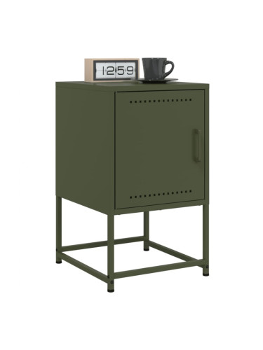 Sonata H Нощни шкафчета 2 бр маслиненозелени 36x39x60,5 см стомана