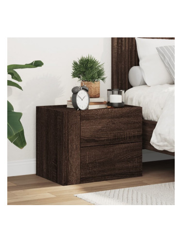 Sonata H Нощно шкафче за стенен монтаж, кафяв дъб, 45x30x35 см