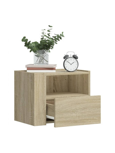 Sonata H Нощни шкафчета за стенен монтаж, 2 бр, сонома дъб, 45x30x35 см