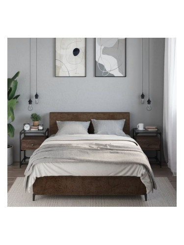 Sonata H Нощни шкафчета 2 бр кафяв дъб 40x40x55 см инженерно дърво
