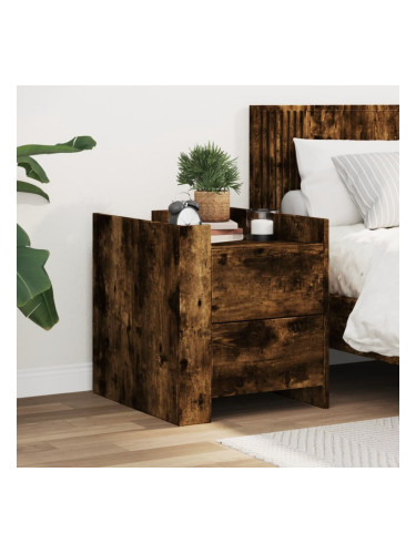 Sonata H Нощно шкафче, опушен дъб, 45x50x50 см, инженерно дърво