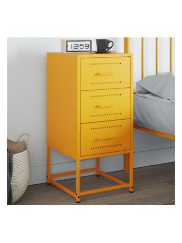 Sonata H Нощно шкафче, горчица жълто, 36x39x78 см, стомана