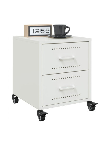 Sonata H Нощни шкафчета, 2 бр, бели , 36x39x43,5 см, стомана