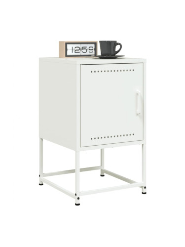 Sonata H Нощни шкафчета 2 бр бели 36x39x60,5 см стомана