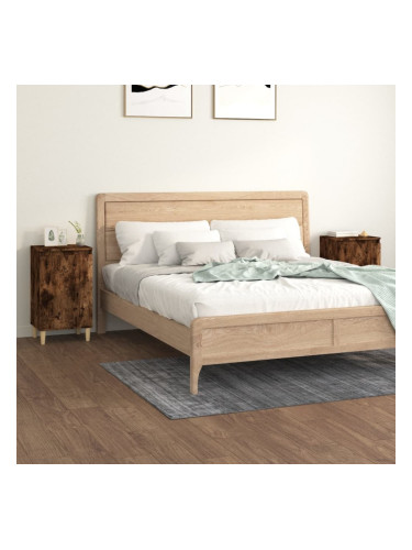 Sonata H Нощни шкафчета 2 бр опушен дъб 40x35x70 см инженерно дърво