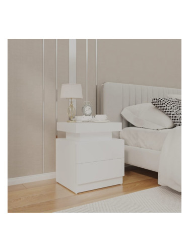 Sonata H Нощно шкафче, бяло, 45x35x52 см, инженерно дърво