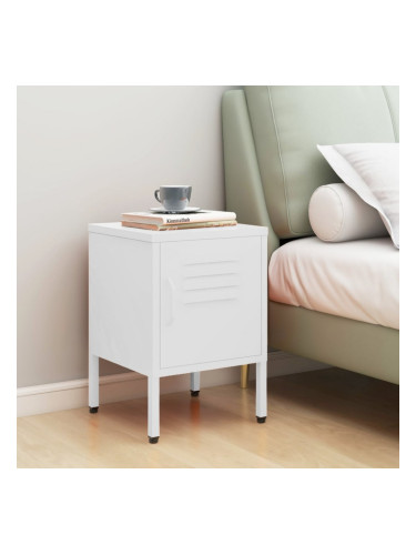 Sonata H Нощно шкафче, бяло, 35х35х51 см, стомана