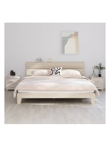 Sonata H Нощни шкафчета HAMAR, 2 бр, бели, 40x35x44,5 см, бор масив