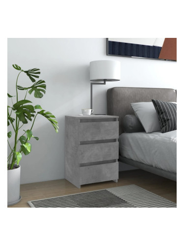 Sonata H Нощно шкафче, бетонно сиво, 40x35x62,5 см, инженерно дърво