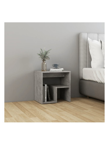 Sonata H Нощно шкафче, бетоново сиво, 40x30x40 см, инженерно дърво