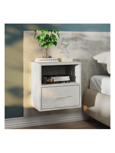 Sonata H Нощно шкафче за стенен монтаж, бетонно сиво