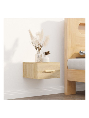 Sonata H Нощно шкафче за стенен монтаж, сонома дъб, 35x35x20 см
