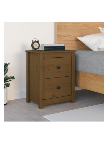 Sonata H Нощно шкафче, меденокафяво, 50x35x61,5 см, борово дърво масив