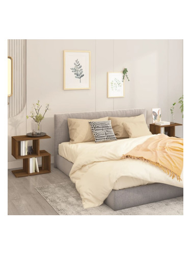 Sonata H Нощни шкафчета, 2 бр, кафяв дъб, 50x30x51,5 см, инженерно дърво