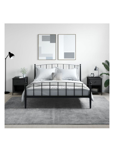 Sonata H Нощни шкафчета 2 бр черни 40x42x50 см инженерно дърво