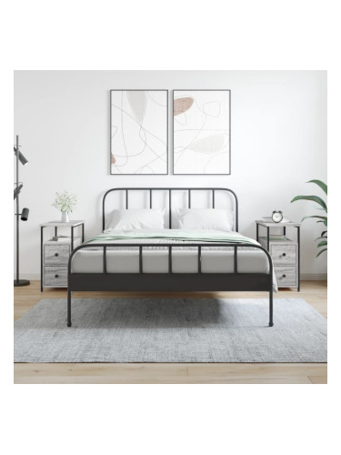 Sonata H Нощни шкафчета 2 бр сив сонома 30x60x60 см инженерно дърво